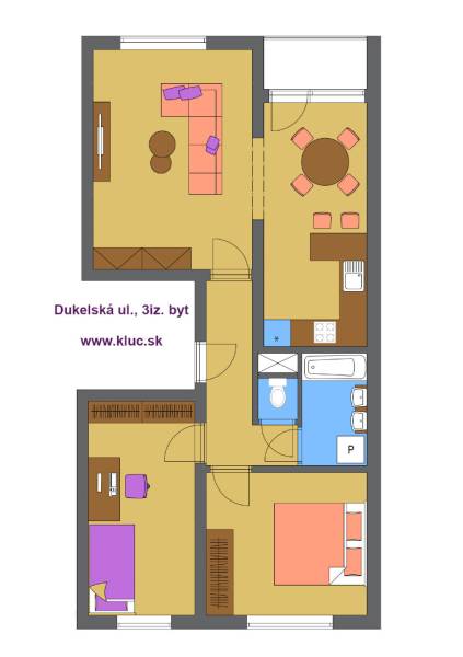 Two bedroom apartment, Dukelská, Sublease, Pezinok, Slovakia