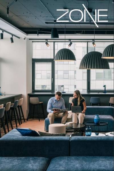 Modern office spaces in a new building in the wider city centre