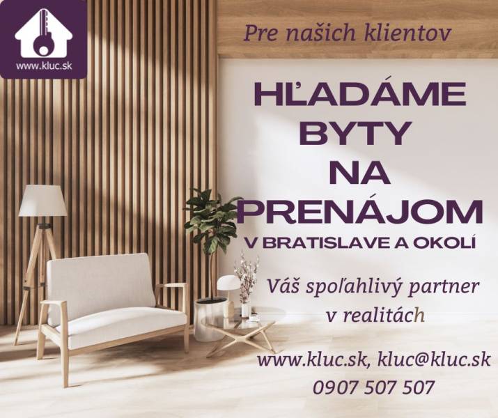 Rent One bedroom apartment, One bedroom apartment, Bratislava - Rača, 