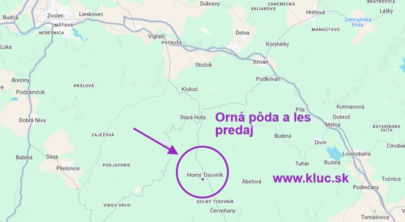 Sale Agrarian and forest land, Agrarian and forest land, Detva, Slovak