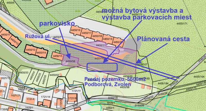 Sale Land – for living, Land – for living, Ružová, Zvolen, Slovakia